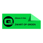 Afbeelding van Brother TZe-751 tape zwart op groen 24mm x 8m (huismerk) | STTZe-751