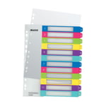 Afbeelding van Leitz WOW printbare A4+ tabbladen | kunststof | 12 tabs | 11-gaats | LEI1244-00-00