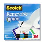Afbeelding van 3M Scotch verwijderbare tape | 19mm x 33m | 1 rol | 3M8111933