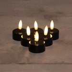 Afbeelding van Anna Collection LED Waxinelicht | 3,5 x 6 cm | zwart | 3D vlam | 6 stuks | AN861NA2170