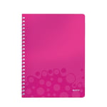 Afbeelding van Leitz spiraalblok 4637 WOW | A4 | gelinieerd | roze metallic | 80gr. | 80 vel | LEI46370023