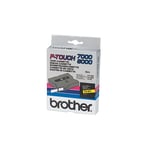 Afbeelding van Brother TX-611 tape zwart op geel 6mm x 15m (origineel) | BROTX611