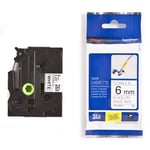 Afbeelding van Brother TZe-FX211 flexi ID tape zwart op wit 6mm x 8m (origineel) | BROTZEFX211