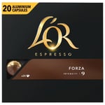 Afbeelding van L'OR Espresso Forza koffiecups | 20 stuks | LOR8250