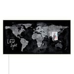 Afbeelding van Sigel SI-GL409 magnetisch glasbord wereldkaart | LED licht | 91 x 46 cm | SIGSI-GL409