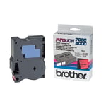 Afbeelding van Brother TX-451 tape zwart op rood 24mm x 15m (origineel) | BROTX451
