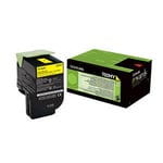 Afbeelding van Lexmark 70C2HY0 nr. 702HY toner cartridge geel hoge capaciteit (origineel) | LEX70C2HY0