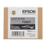 Afbeelding van Epson T5807 inktcartridge licht zwart (origineel) | EPST580700