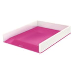 Afbeelding van Leitz 53611023 WOW brievenbak | A4 | polystyreen | roze en wit | 1 stuk | LEI53611023