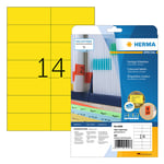 Afbeelding van Herma 5058 etiketten | verwijderbare | A4 | 105 x 42,3 mm | geel | 280 etiketten | HER5058