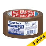 Afbeelding van Tesa Pack Strong verpakkingstape | bruin | 50 mm x 66 m | 3 rollen | TES57168-00000-05-3