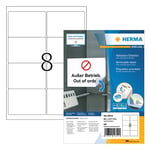 Afbeelding van Herma 10312 etiketten | verwijderbaar | A4 | 99,1 x 67,7 mm | ondoorzichtig | wit | 800 etiketten | HER10312