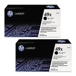 Afbeelding van HP 49XD (Q5949XD) toner cartridge zwart hoge capaciteit 2 stuks (origineel) | HPQ5949XD