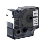 Afbeelding van DYMO S0721000 / 53720 tape wit op transparant 24mm (huismerk) | STS0721000