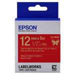 Afbeelding van Epson LK-4RKK satijnlint tape goud op rood 12mm (origineel) | EPSLK-4RKK