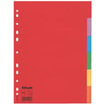 Afbeelding van Esselte 100200 A4 tabbladen | gekleurd karton | 6 tabs | 11-gaats | ESS100200