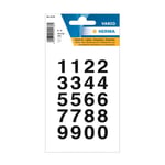 Afbeelding van Herma 4136 0-9 etiketten | 20 x 18 mm | zwart/transparant | 40 etiketten | HER4136