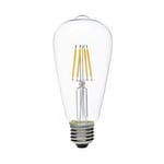 Afbeelding van Q-Nomic E27 filament LED-gloeilamp | DIMBAAR | 4W  (40W) | warm wit | Rustika ST64 | QNLED01146