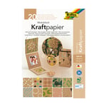 Afbeelding van Folia designerpapierblok | kraftpapier | bruin en zandkleur | 20 vel | FOL48898
