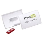 Afbeelding van Durable 821219 naambadge met magneet | transparant | 10 stuks | DUR821219