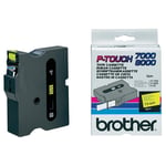 Afbeelding van Brother TX-641 tape zwart op geel 18mm x 15m (origineel) | BROTX-641