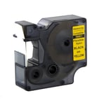 Afbeelding van DYMO S0718090 / 18491 IND Rhino tape flexibel nylon zwart op geel 19mm (huismerk) | STS0718090