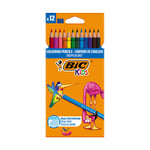 Afbeelding van BIC Kids Tropicolors kleurpotloden | in etui | 12 stuks | BIC83256611