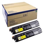 Afbeelding van Brother TN-329Y toner cartridge geel 2 stuks (origineel) | BRB-TN329YTWIN
