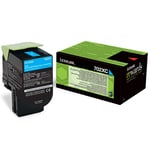 Afbeelding van Lexmark 70C2XC0 nr. 702XC toner cartridge cyaan extra hoge capaciteit (origineel) | LEX70C2XC0