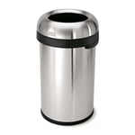 Afbeelding van Simplehuman open afvalbak | Code X | zilver | 80 liter | SI699NA6603