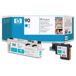 Afbeelding van HP C5055A nr. 90 printkop cyaan / printkopreiniger (origineel) | HPC5055A