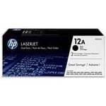 Afbeelding van HP 12AD (Q2612AD) toner cartridge zwart 2 stuks (origineel) | HPQ2612AD