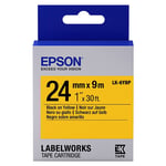 Afbeelding van Epson LK-6YBP tape zwart op pastel geel 24mm (origineel) | EPSC53S656005