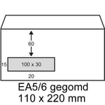 Afbeelding van Raadhuis dienstenvelop | gegomd | C5 | venster links | 110mm x 220mm | 500 stuks | RAARD-202020