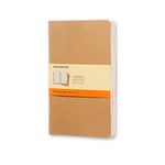Afbeelding van Moleskine large schrift | gelinieerd | kraft | 80 vel | 3 stuks | MOLIMQP416