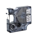 Afbeelding van DYMO S0718580 / 18443 IND Rhino tape vinyl zwart op wit 9mm (huismerk) | STS0718580