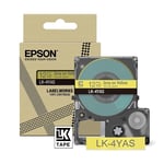 Afbeelding van Epson LK-4YAS tape grijs op geel 12 mm (origineel) | EPSLK-4YAS