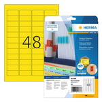 Afbeelding van Herma 4366 etiketten | verwijderbaar | A4 | 45,7 x 21,2 mm | geel | 960 etiketten | HER4366