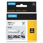 Afbeelding van DYMO 1805430 IND Rhino tape vinyl zwart op wit 24mm (origineel) | DYM1805430