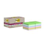 Afbeelding van 3M Post-It super sticky gerecycled | 47,6 x 47,6 mm | assorti | 12 x 70 vel | 3M7100284780