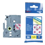 Afbeelding van Brother TZe-MPRG31 tape zwart op rode ruit 12 mm (origineel) | BROTZEMPRG31