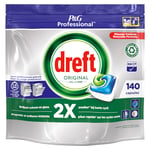Afbeelding van Dreft Professional All-In-One Original Vaatwastabletten | Regular | 140 tabs | QC-DR-06284