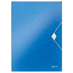 Afbeelding van Leitz 45990036 WOW 3-klepsmap | 320 x 8 x 235 mm | polypropyleen | blauw metallic | LEI45990036