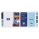 Afbeelding van HP C4954A nr. 81 printkop licht cyaan / printkopreiniger (origineel) | HPC4954A