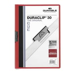 Afbeelding van Durable 220003 Duraclip klemmap | A4 | rood | voor 30 pagina’s | DUR220003