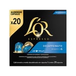 Afbeelding van L'OR Espresso Decaffeinato koffiecups | 20 stuks | LOR4028832
