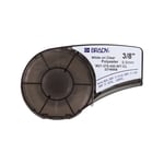 Afbeelding van Brady M21-375-430-WT-CL tape polyester | wit op transparant | 9,5mm x 6,40m | BRAM21-375-430-WT-CL