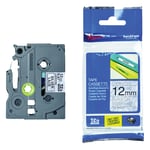 Afbeelding van Brother TZe-MPSL31 tape zwart op zilver kant patroon 12 mm (origineel) | BROTZEMPSL31