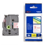 Afbeelding van Brother TZe-222 tape rood op wit 9mm x 8m (origineel) | BROTZE222