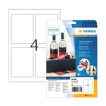 Afbeelding van Herma 8882 flesetiketten | A4 | 90 x 120 mm | wit | 40 etiketten | HER8882